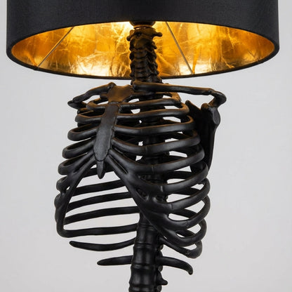 Resin Skeleton Desk Lamp 13.8 in Black Gothic Bedside Accent Light Warm Atmospheric Mood Lighting for – alternate product vie