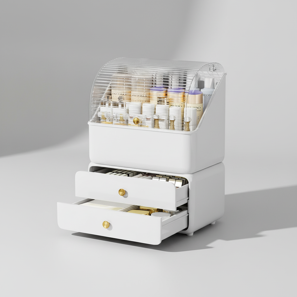 Dustproof Cosmetic Organizer Box - Gleamette – alternate product view 9