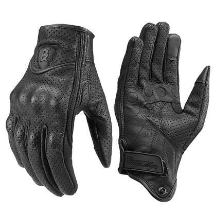GHOST RACING GR-ST06 Breathable Touch Screen Motorcycle Riding Leather Gloves Anti-Fall Locomotive