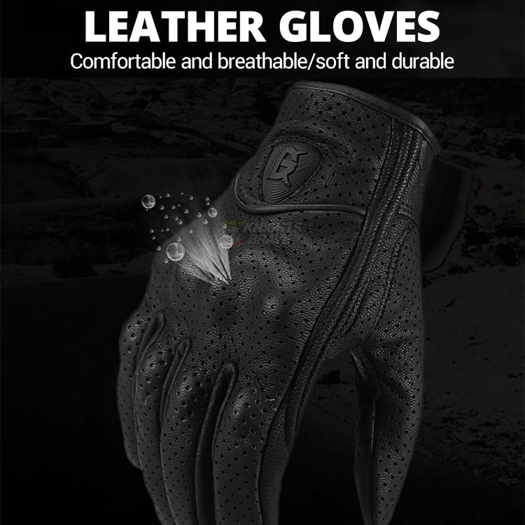 GHOST RACING GR-ST06 Breathable Touch Screen Motorcycle Riding Leather Gloves Anti-Fall Locomotive – alternate product view 3