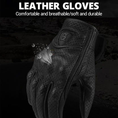 GHOST RACING GR-ST06 Breathable Touch Screen Motorcycle Riding Leather Gloves Anti-Fall Locomotive – alternate product view 3
