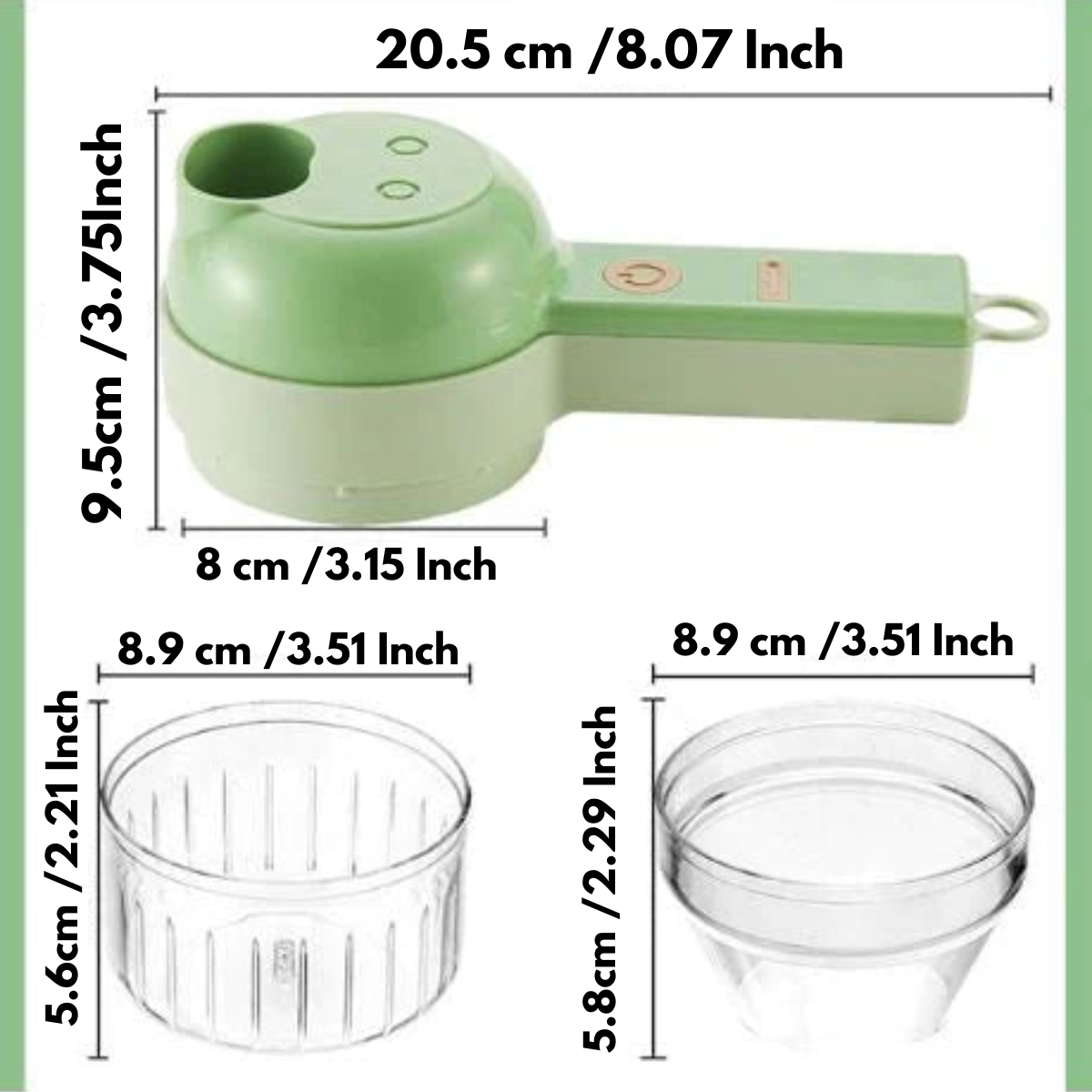 4-in-1 electric chopper with USB charging function – alternate product view 8