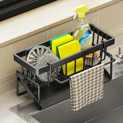 Sink organizer with drip tray and towel rail – alternate product view 2