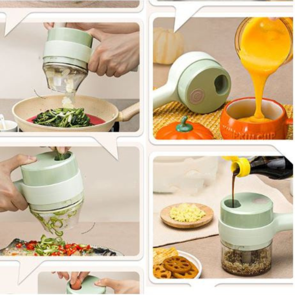 4-in-1 electric chopper with USB charging function – alternate product view 2