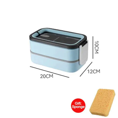 2-Layer Stainless Steel Bento Lunch Box - MealMate – alternate product view 7
