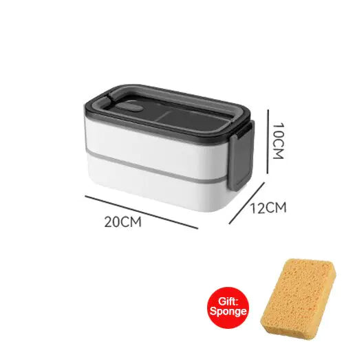 2-Layer Stainless Steel Bento Lunch Box - MealMate – alternate product view 9