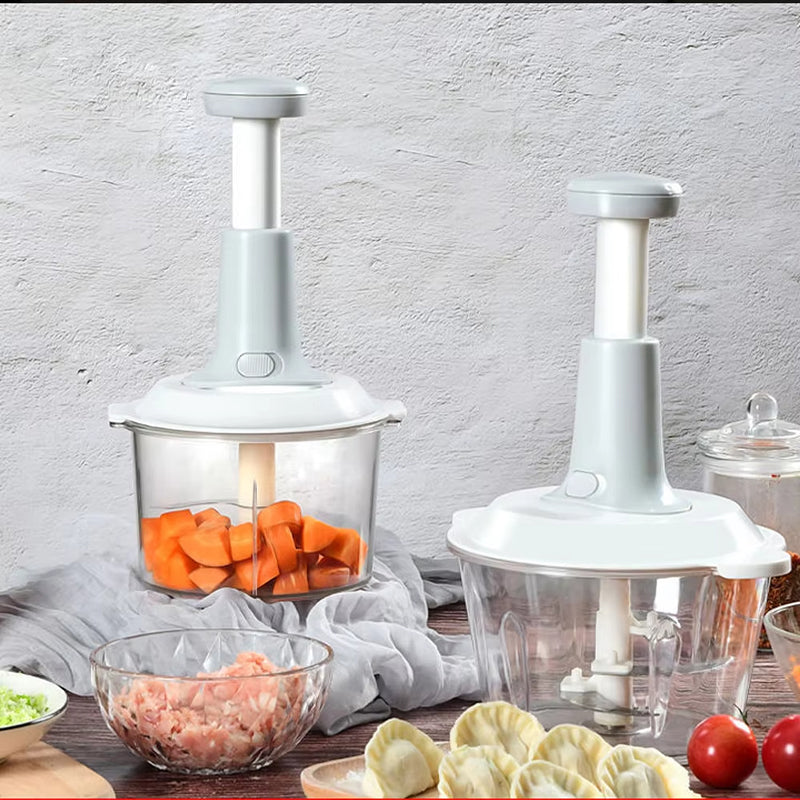 Manual chopper without electricity - stainless steel blades – alternate product view 3