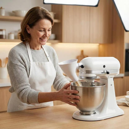 Food Processor Flour Funnel – Controlled Ingredient Transfer – alternate product view 2