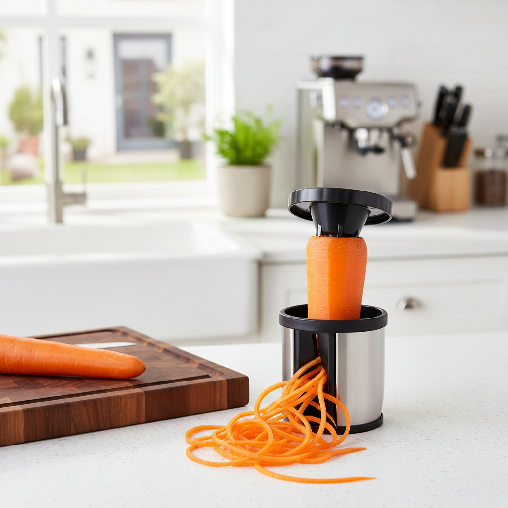 Vegetable spiral cutter stainless steel - even noodles every time – alternate product view 3