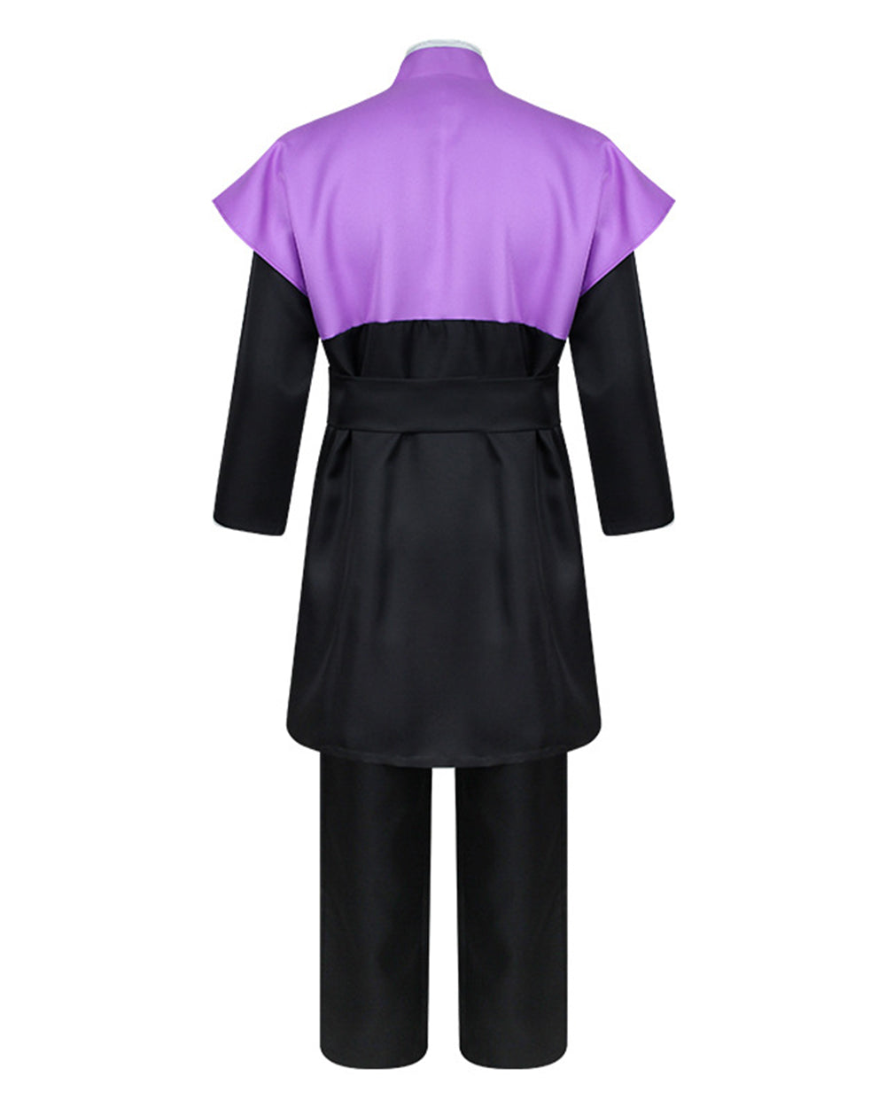 Mens Demon Hunter Costume Japanese Slayer Purple Sleeveless Kimono and Black Uniform Suit for Halloween – alternate product v