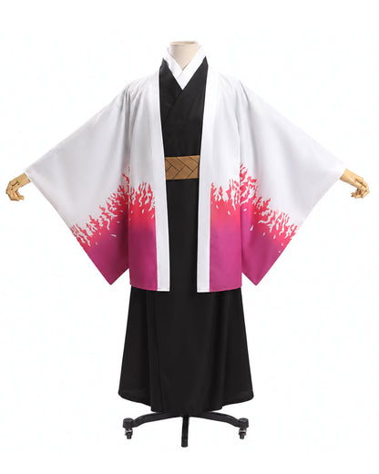 Adult Slayer Leader Costume Japanese White to Pink Gradient Kimono Robe Set for Anime Expo – alternate product view 5