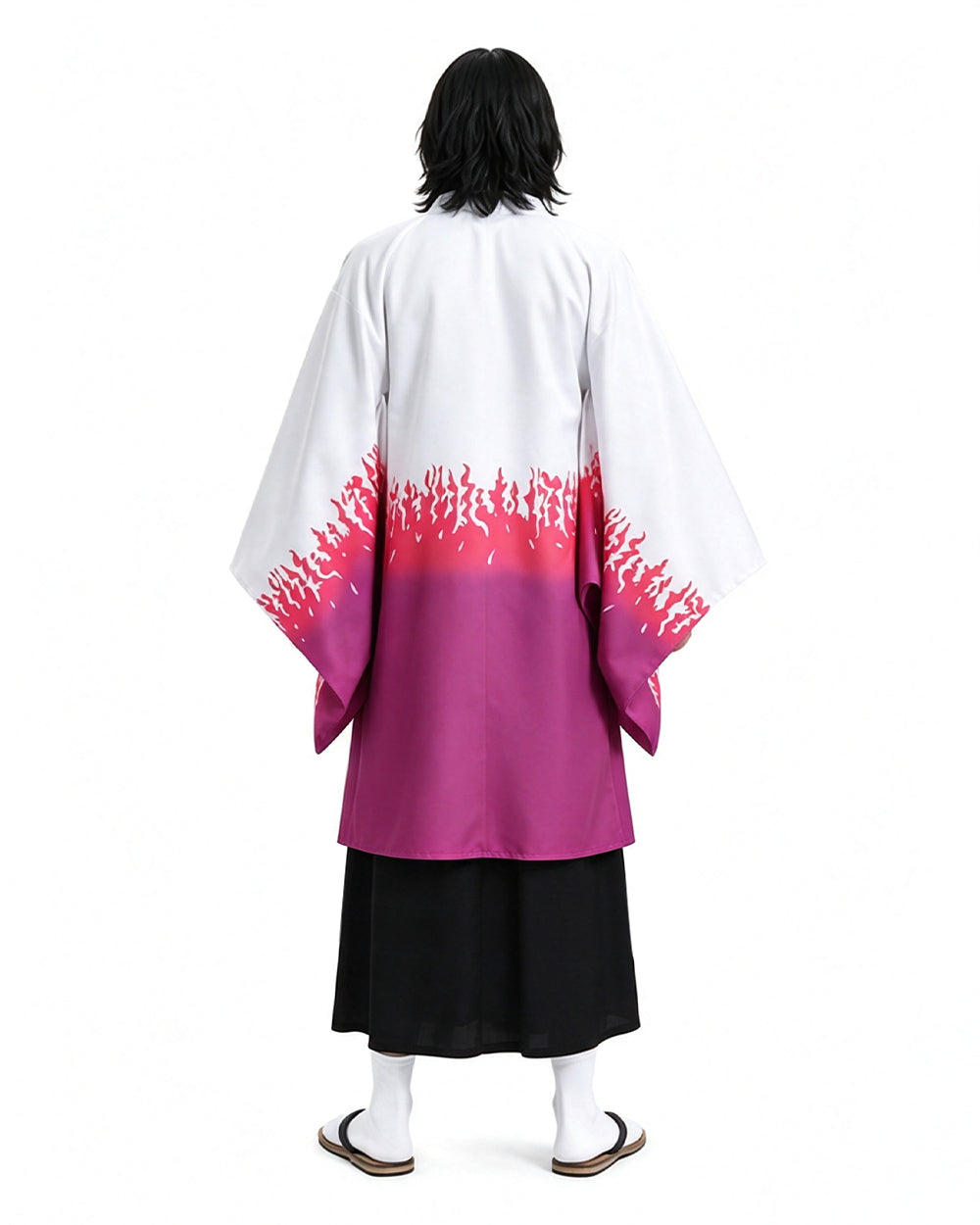 Adult Slayer Leader Costume Japanese White to Pink Gradient Kimono Robe Set for Anime Expo – alternate product view 3