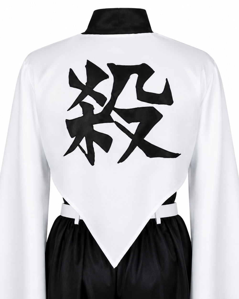 Adult Wind Hashira Style Costume Open Front Black Uniform with White Belt Suit for Comic-con – alternate product view 7