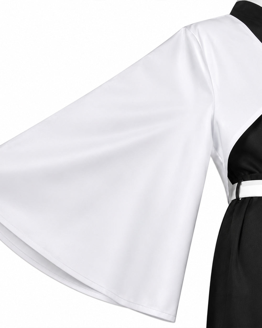 Adult Wind Hashira Style Costume Open Front Black Uniform with White Belt Suit for Comic-con – alternate product view 8