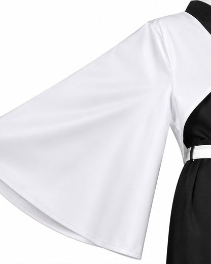 Adult Wind Hashira Style Costume Open Front Black Uniform with White Belt Suit for Comic-con – alternate product view 8
