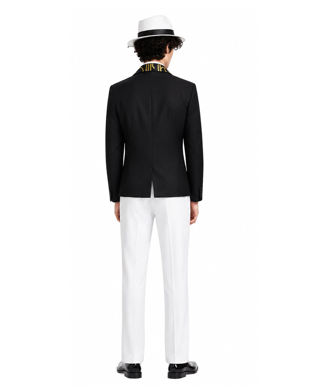 Mens Demon King Costume Black Jacket Pants Shirt and Hat Suit for Dress-up Party – alternate product view 3