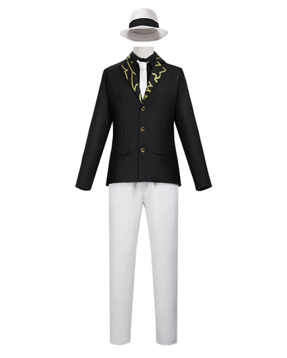 Mens Demon King Costume Black Jacket Pants Shirt and Hat Suit for Dress-up Party – alternate product view 4