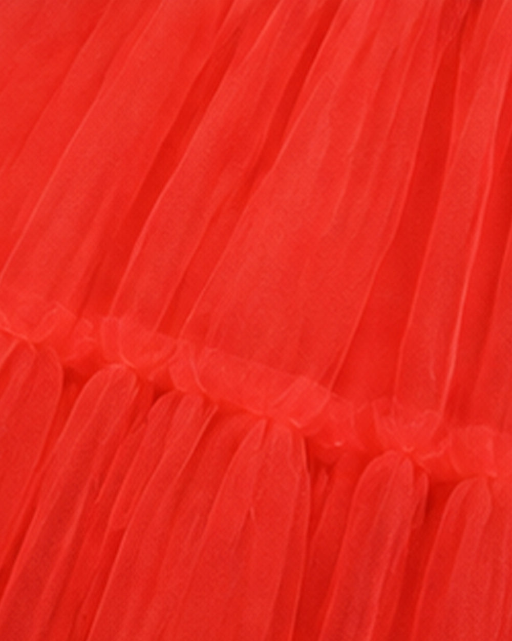 Girls Red Princess Dress Heart Print Flutter Sleeve Layered Tulle Dress for Halloween Cosplay – alternate product view 12