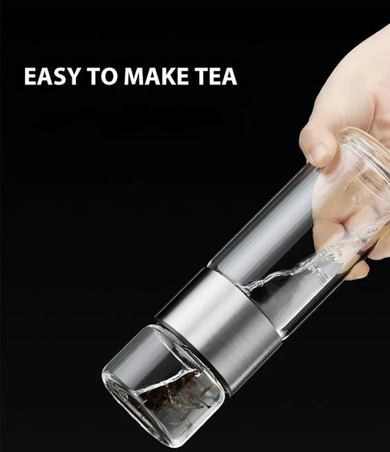 Vacuum-Style Glass Drink Bottle – Everyday Portable Design – alternate product view 3