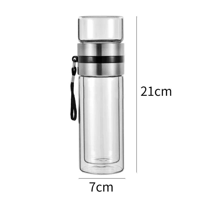 Glass Vacuum Bottle – Clear Insulated Drinkware Design – alternate product view 4