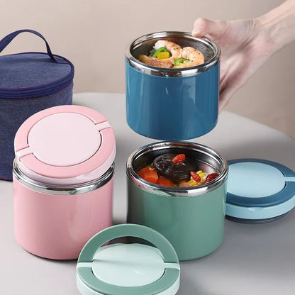 Stainless Steel Insulated Food Container - Leak Proof, 630ml or 1000ml – alternate product view 4