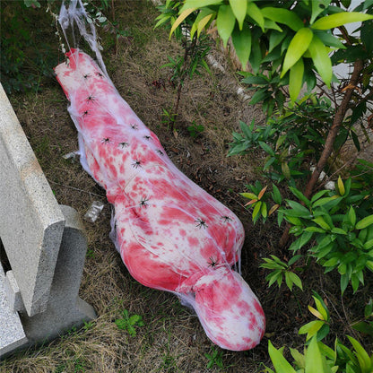 59-Inch Hanging Cocoon Corpse with Integrated Warm String Lights for Halloween – alternate product view 2