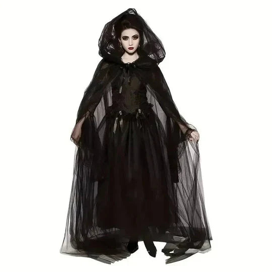 Adults Halloween Hooded Witch Cloak for Women – alternate product view 3