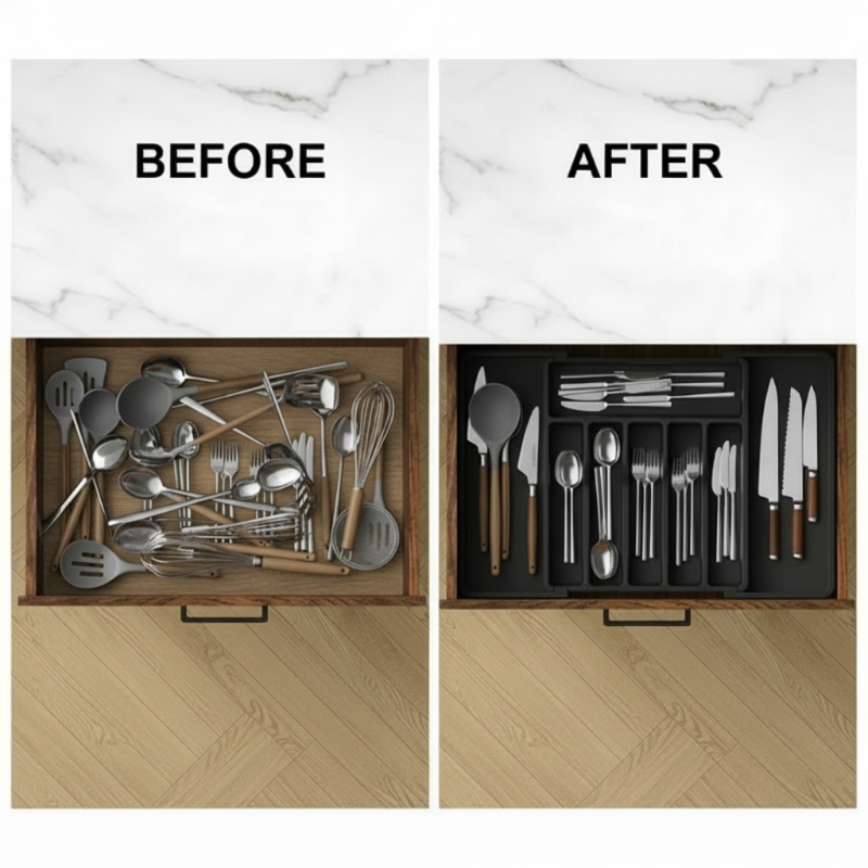Expandable Cutlery Drawer Organizer – Adjustable 33–57 cm – alternate product view 8