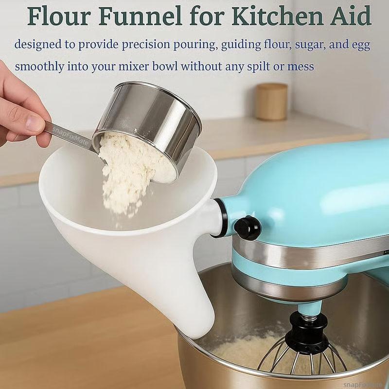 Food Processor Flour Funnel – Controlled Ingredient Transfer – alternate product view 5