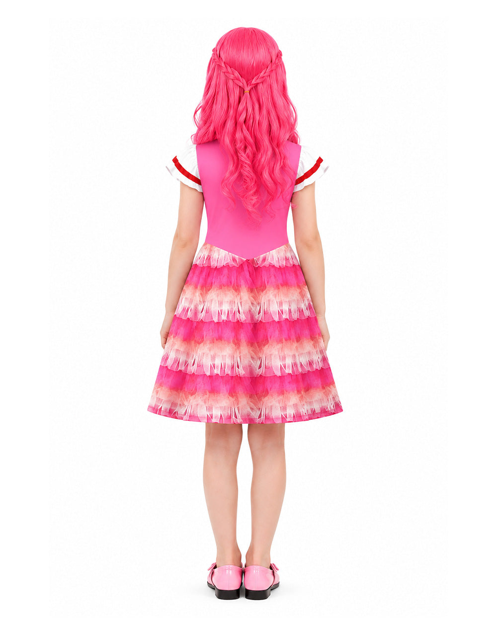 Toddler Girls Pink Princess Dress and Crossbag 2pcs Suit for Cosplay Events – alternate product view 3