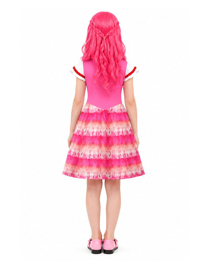 Toddler Girls Pink Princess Dress and Crossbag 2pcs Suit for Cosplay Events – alternate product view 3
