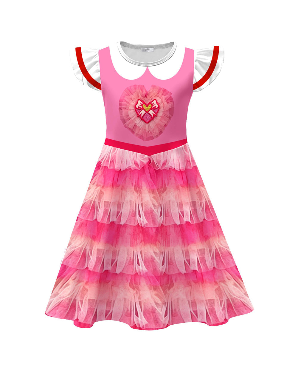 Toddler Girls Pink Princess Dress and Crossbag 2pcs Suit for Cosplay Events – alternate product view 6