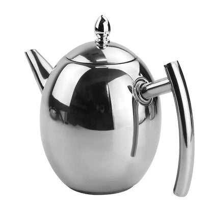 Stainless steel teapot with strainer – TeaElegance – alternate product view 4