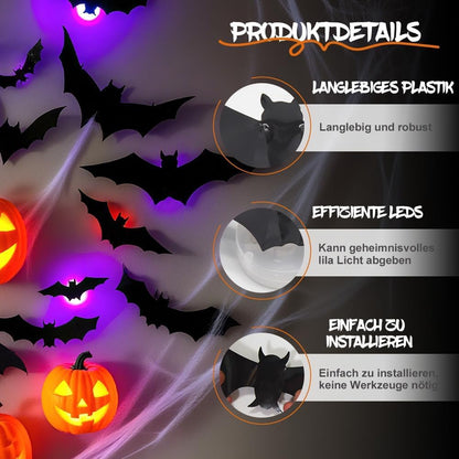104PCS Halloween 3D Lighted Bats / Spider / Ghost Wall Decors – alternate product view 7