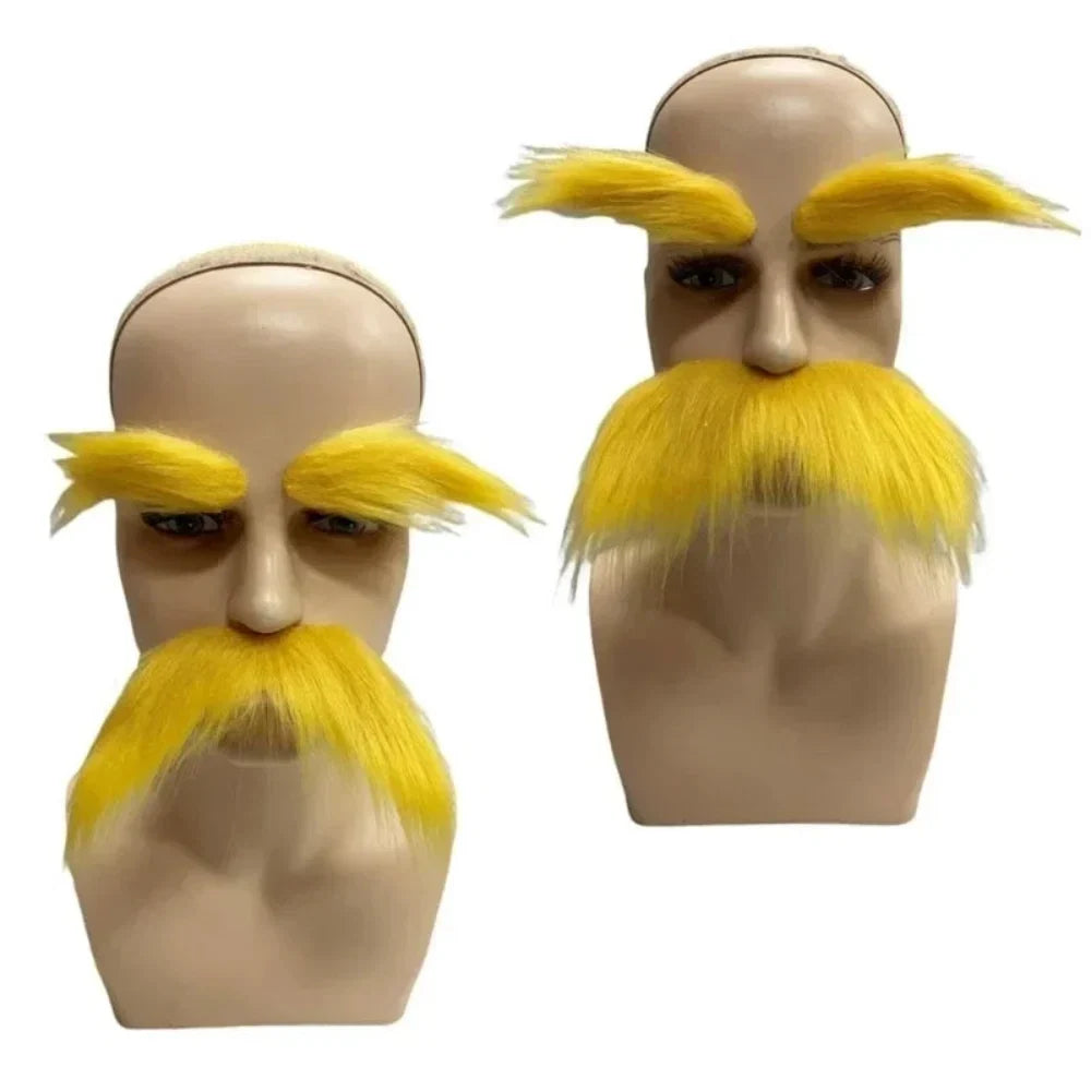 Halloween Accessories Adhesive Mustache Eyebrows Set Costume – alternate product view 4