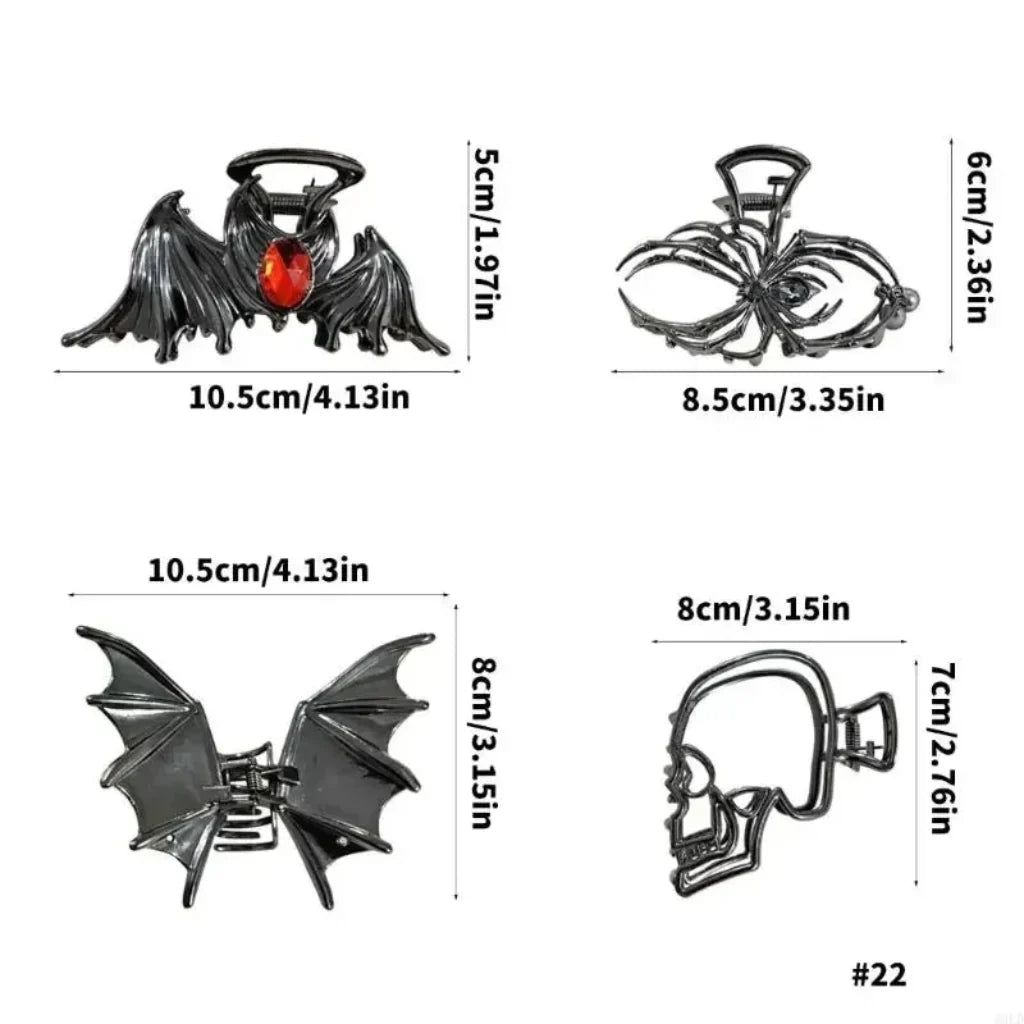 Halloween Accessories Hair Clips Spider Bat Designs – alternate product view 9