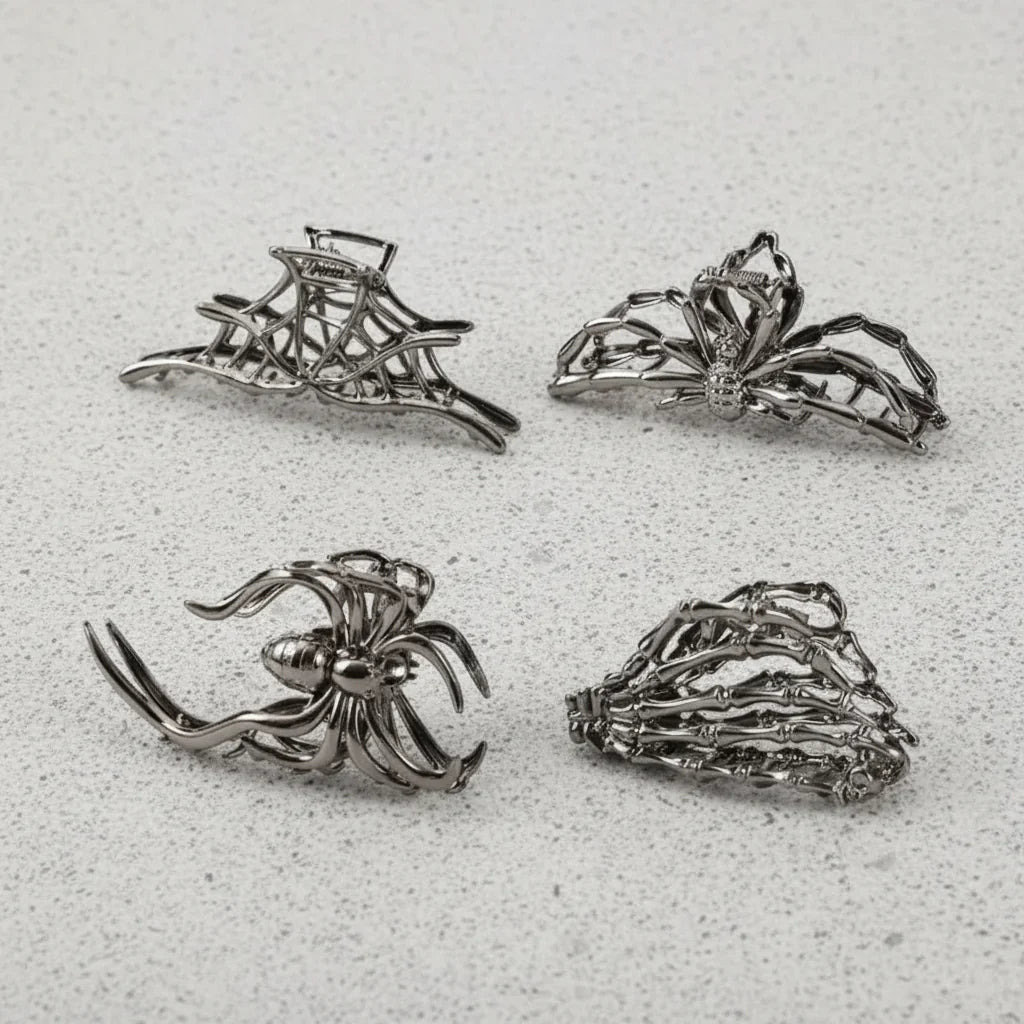 Halloween Accessories Hair Clips Spider Bat Designs – alternate product view 2