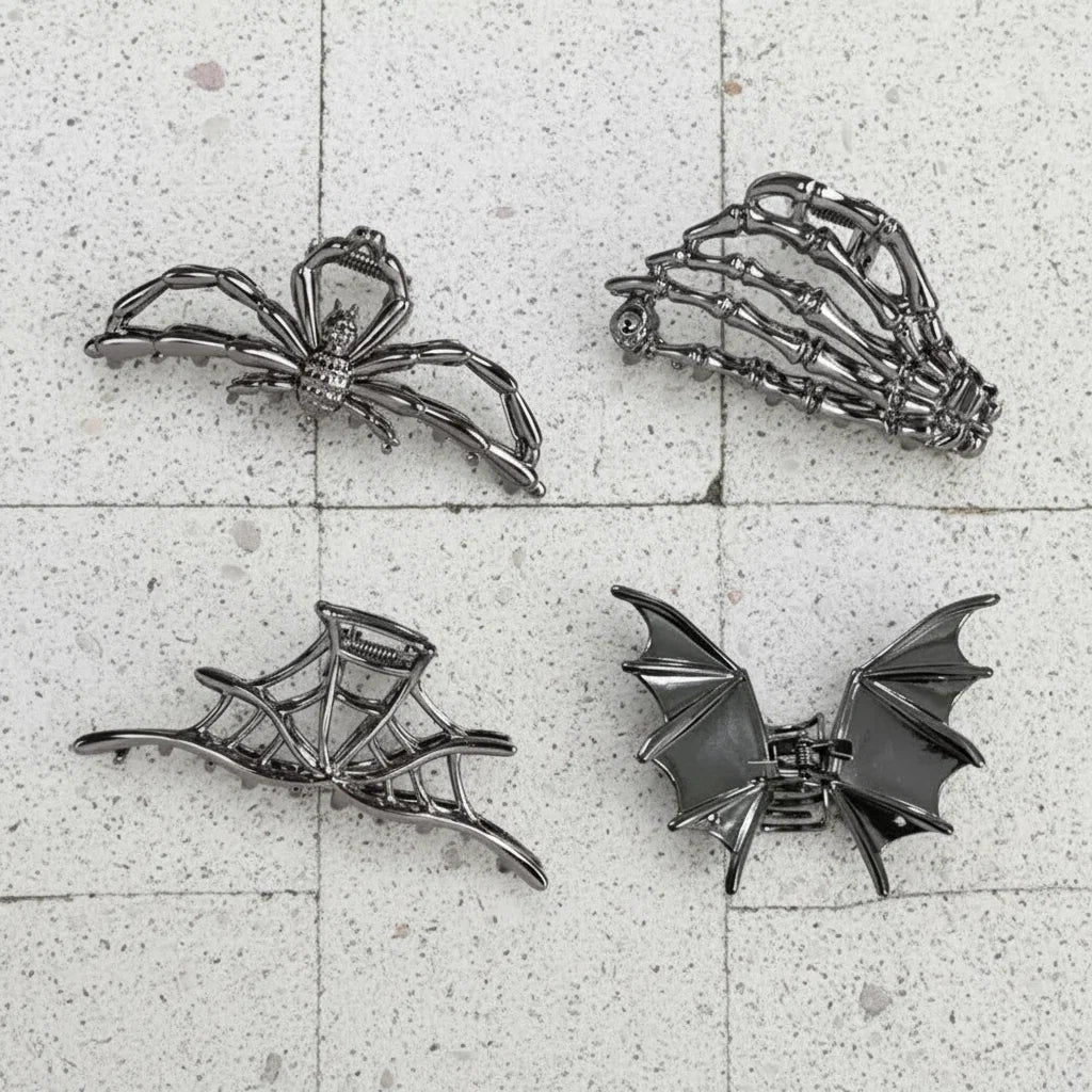 Halloween Accessories Hair Clips Spider Bat Designs – alternate product view 3