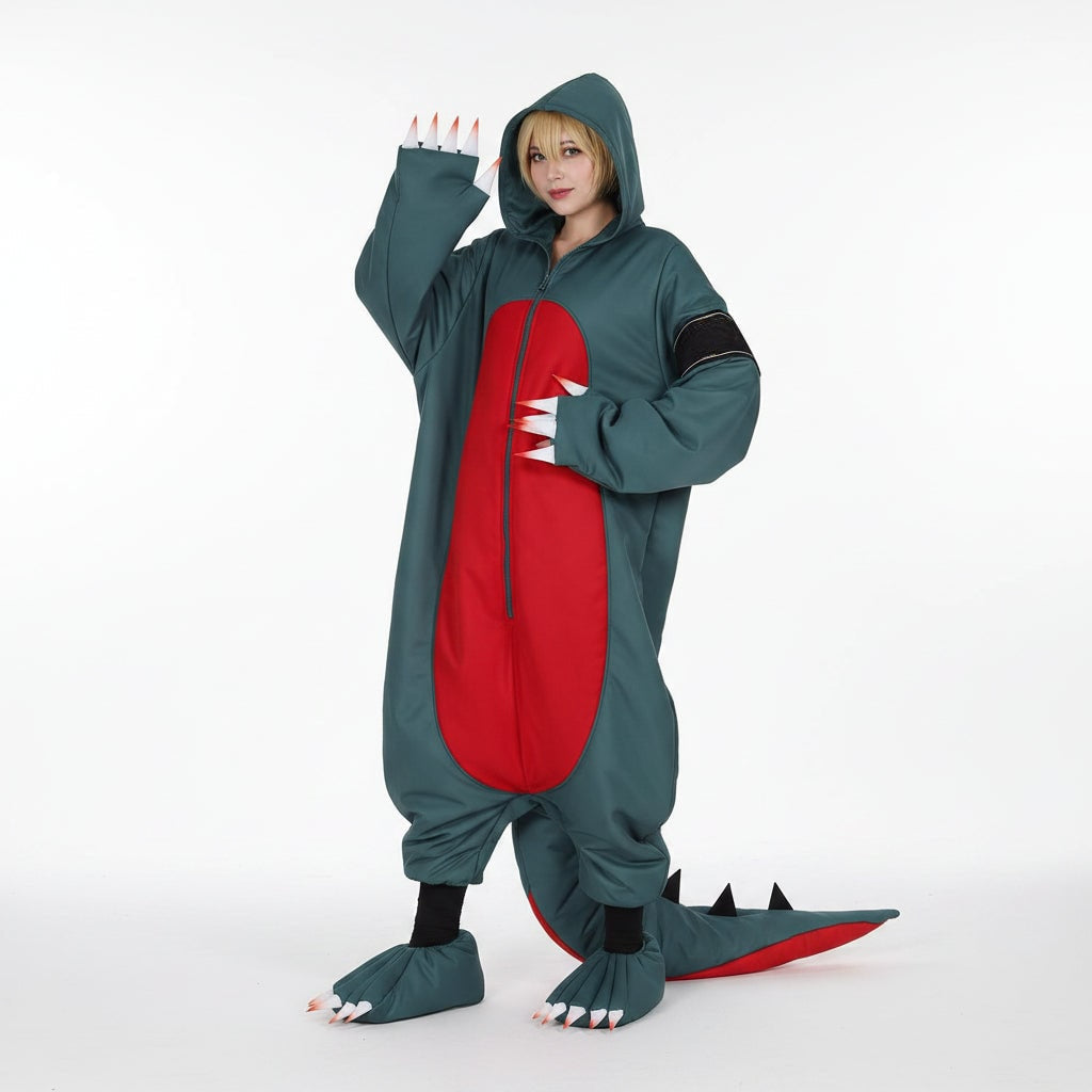 Halloween Costumes Adult Dinosaur Jumpsuit Cosplay Outfit