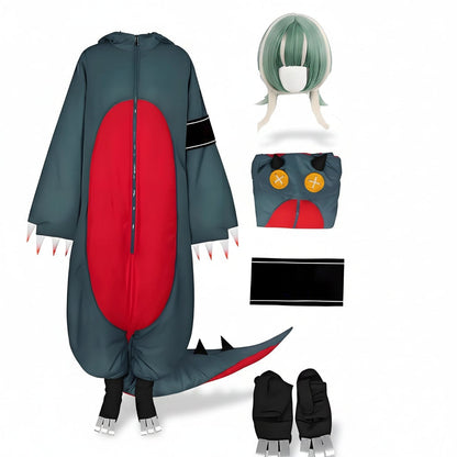 Halloween Costumes Adult Dinosaur Jumpsuit Cosplay Outfit – alternate product view 3