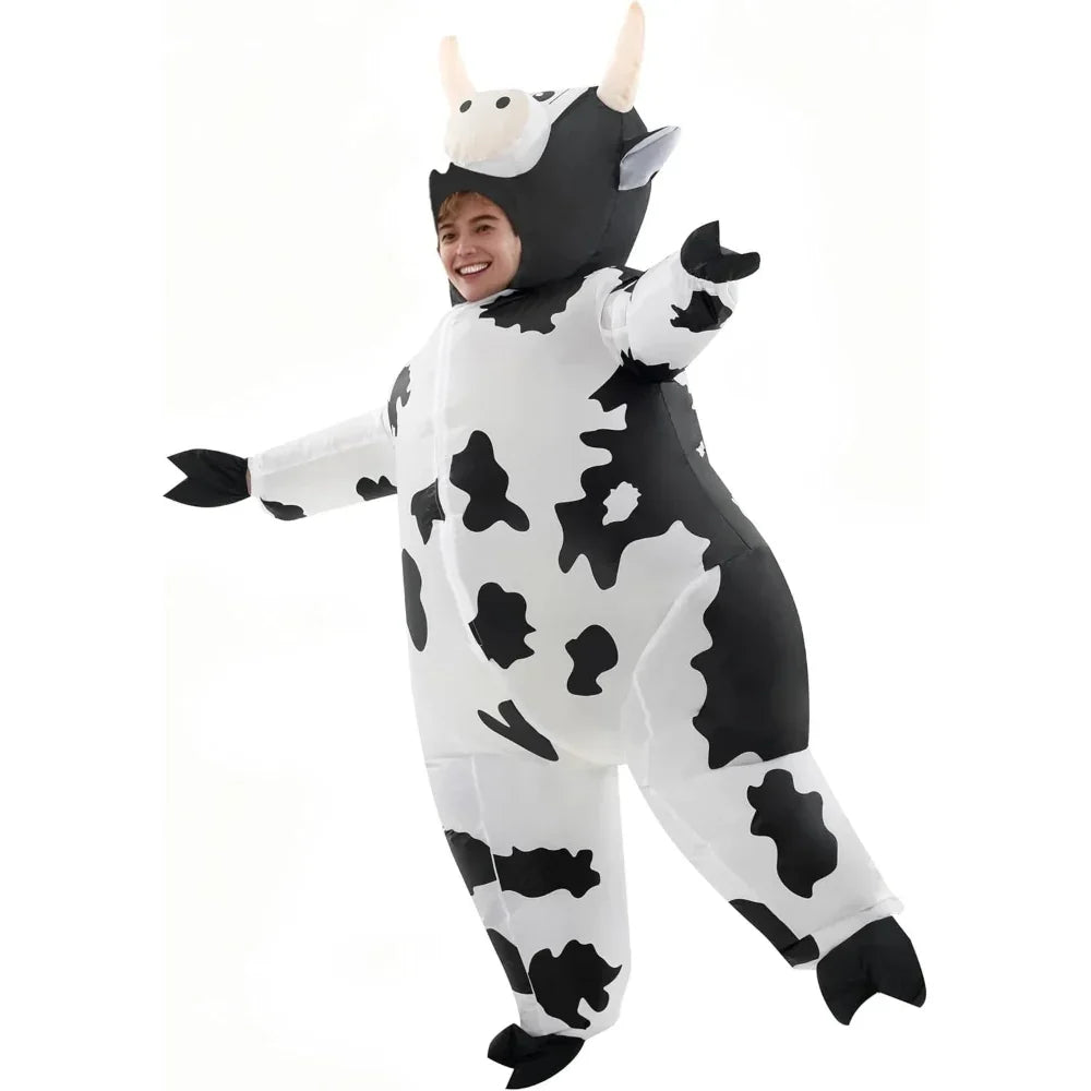 Halloween Costumes Adult Inflatable Funny Cow Outfit – alternate product view 3