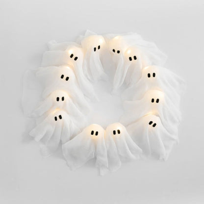 Halloween Decoration Ghost Wreath LED Lighted Design – alternate product view 2