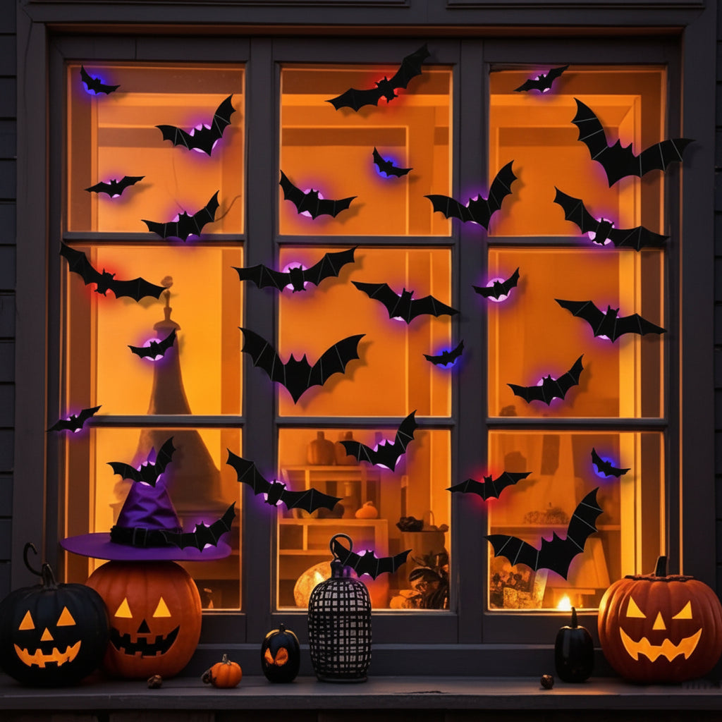 Halloween Decoration LED Bat Lights Wall Art Display – alternate product view 3