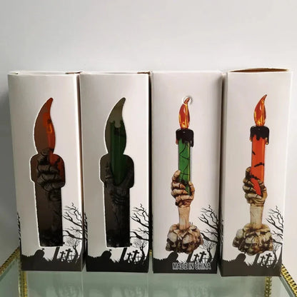 Halloween Decoration Skull Candle Holders Spooky Design – alternate product view 6