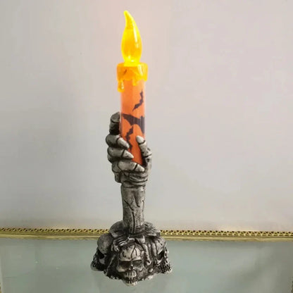 Halloween Decoration Skull Candle Holders Spooky Design – alternate product view 2