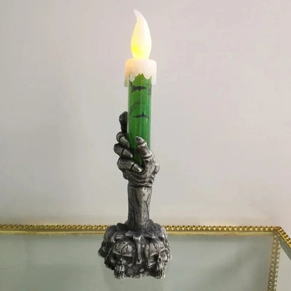Halloween Decoration Skull Candle Holders Spooky Design – alternate product view 3