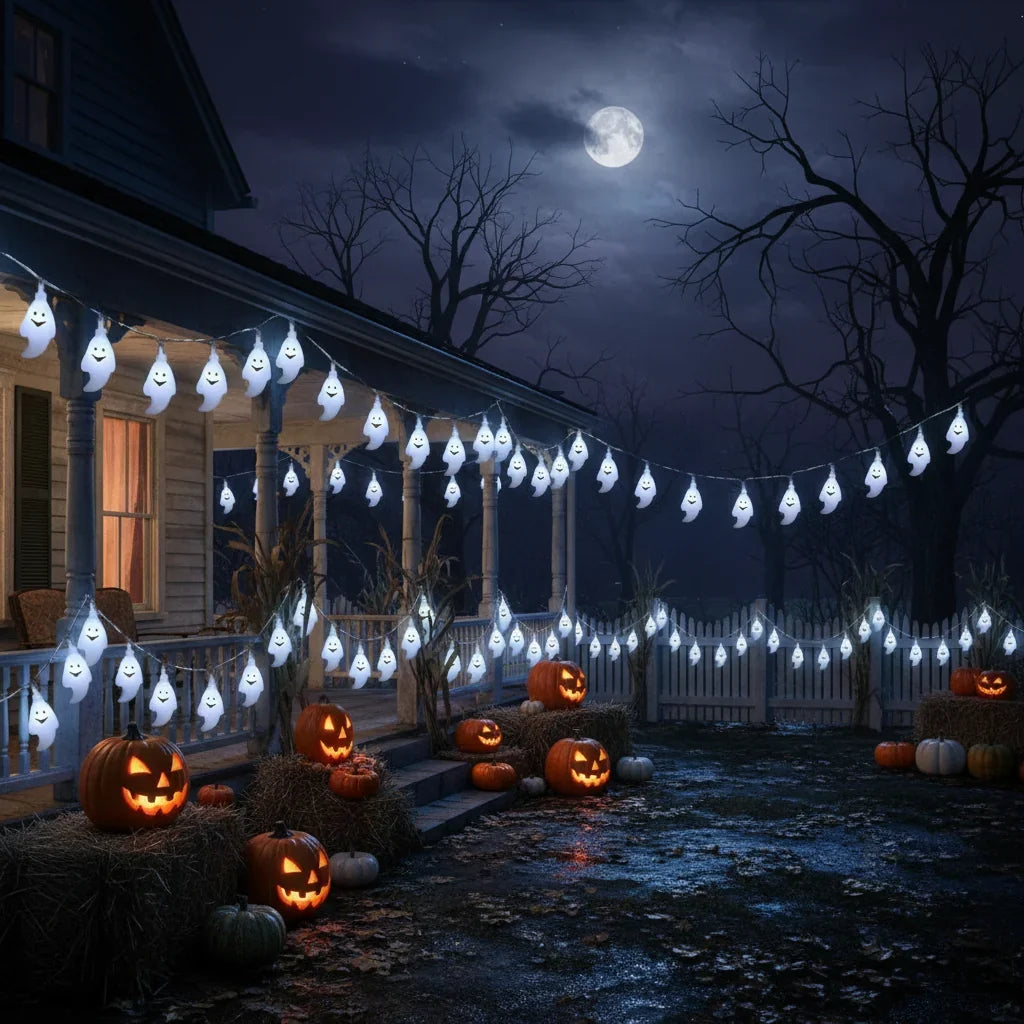 Halloween Decorations LED Soft Lights Ghost Design – alternate product view 2