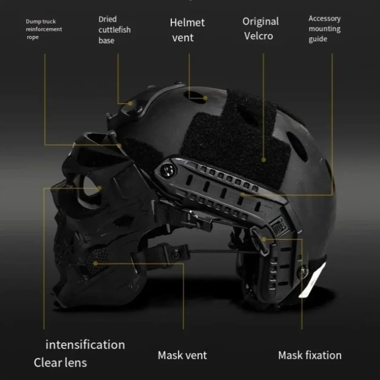 Halloween Mask Skull Tactical Helmet Outdoor Gear – alternate product view 7