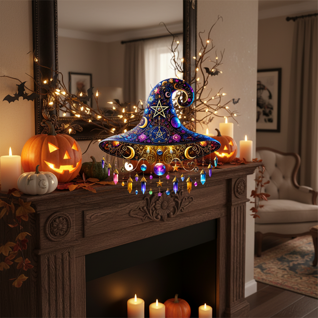 Halloween Witch Hat Decor Magical Home Accent – alternate product view 4