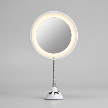 LED magnifying vanity mirror front